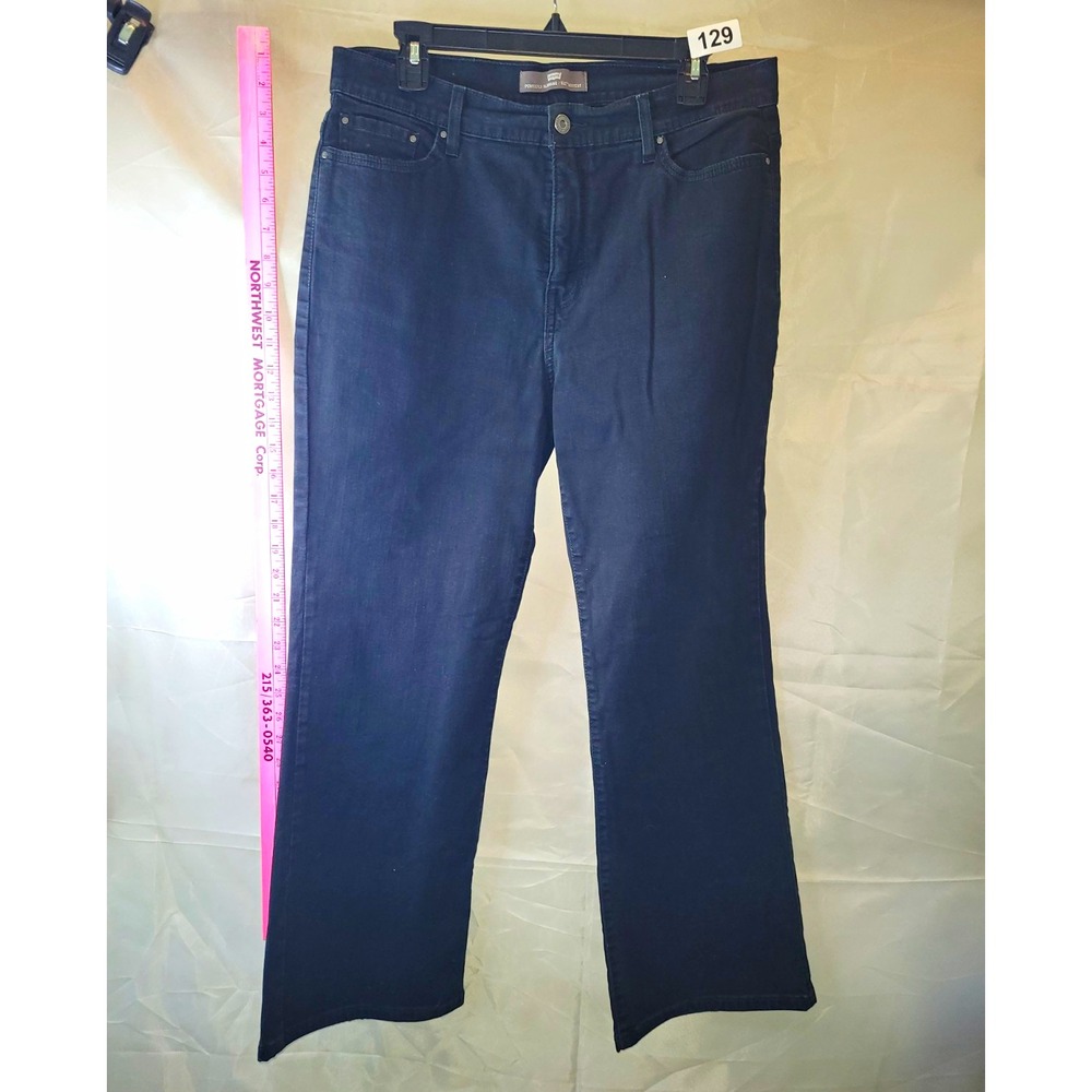Levi's Perfectly Slimming 512 Women's Black Dark Wash Bootcut Jeans 29
